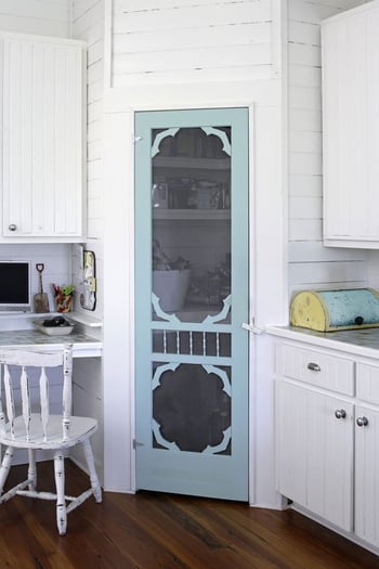 Pantry door made from an old door
