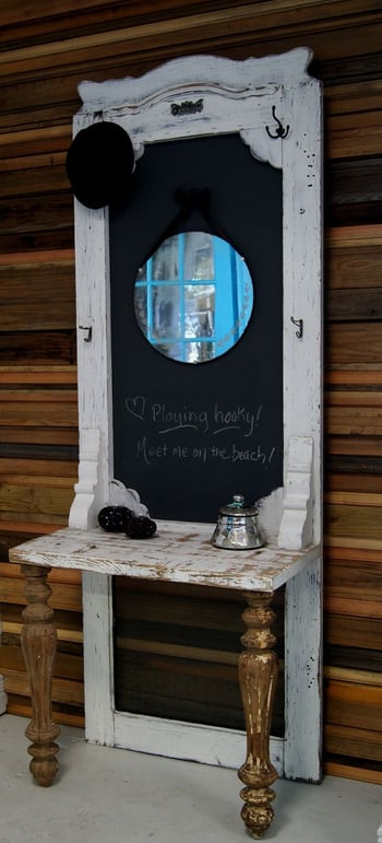 Vanity made from an old door
