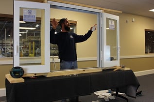 Door professional behind model size door and frame