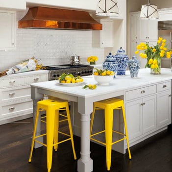 Kitchen with pops of color