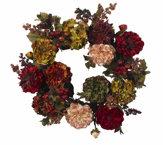 WayFair Autumn Hydrangea Peony Wreath