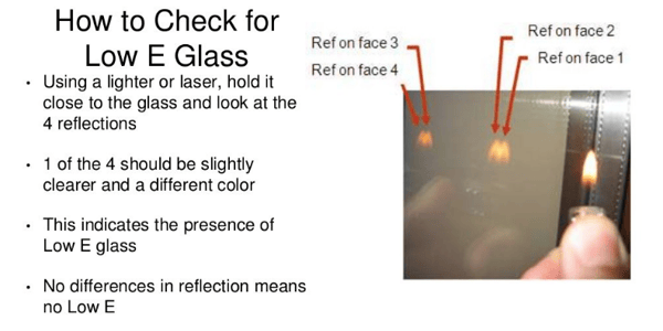Steps to check for Low E Glass