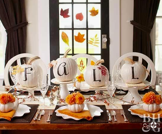 Pumpkin table center piece
