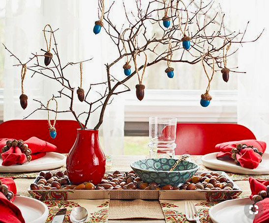 acorn table centerpiece