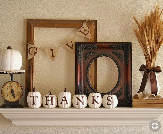 Fall mantle decor