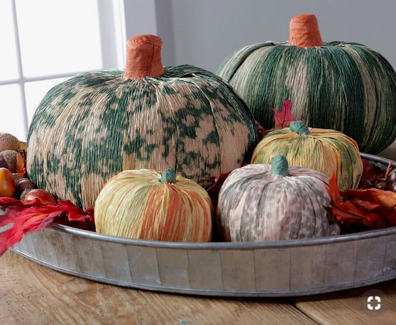 crepe paper pumpkins