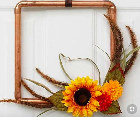 reclaimed metal fall wreath