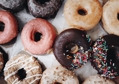 array of doughnuts