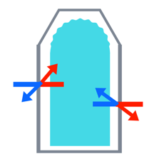 illustration of thermos with silver lining