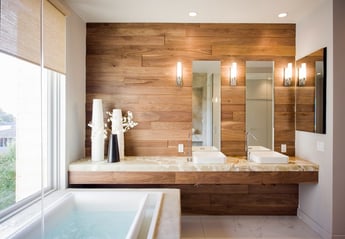 modern wood panel wall