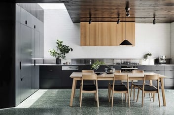 terrazzo floor in kitchen